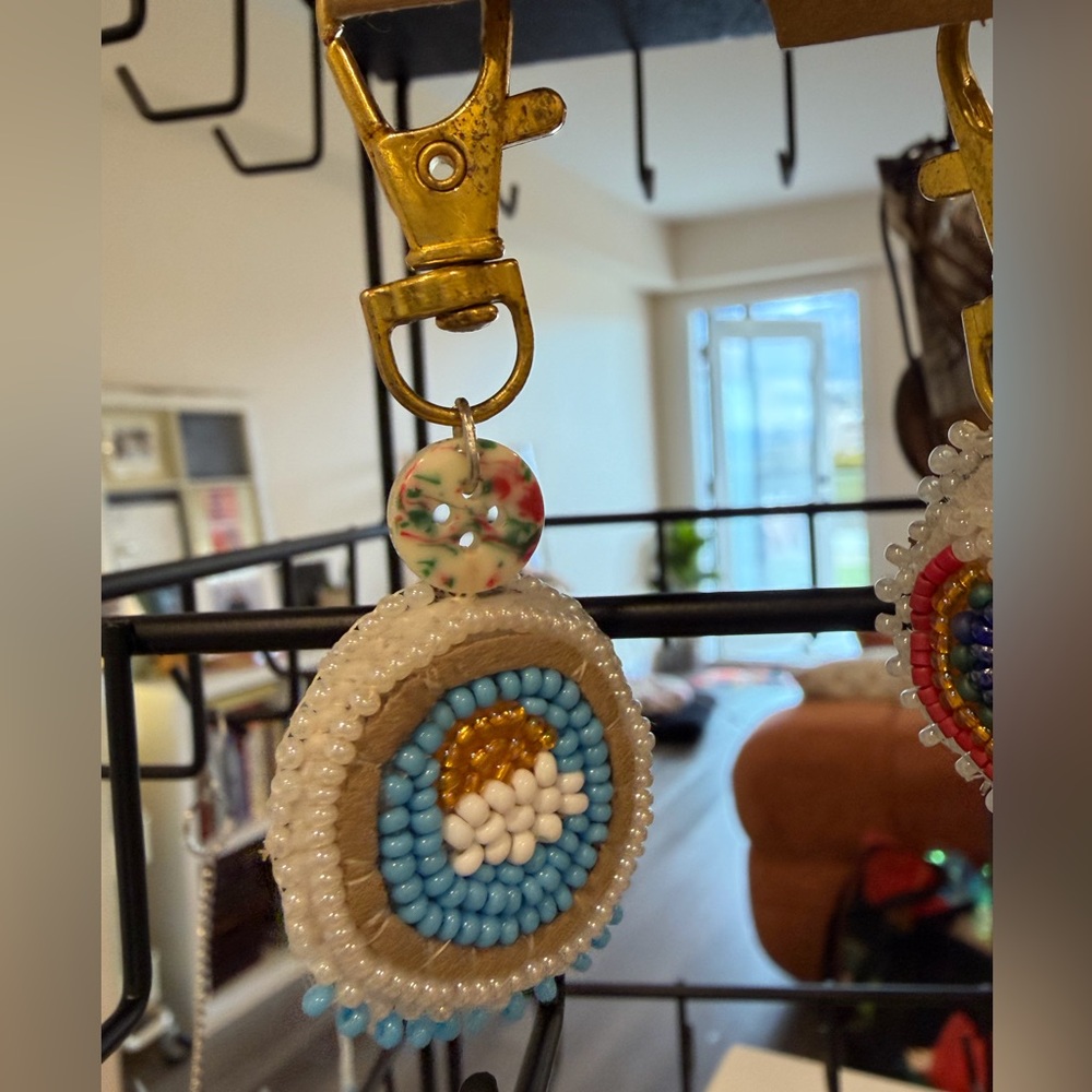🪡Handmade Beaded Keychain ☀️ ☁️